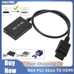 Câble compatible Xbox vers HDMI pour console de jeu, HD 1080P, N64, PS2, Wii, TV HD pour directions HDMI, Plug and Play, Nintendo 64 vers HDMI Abrte