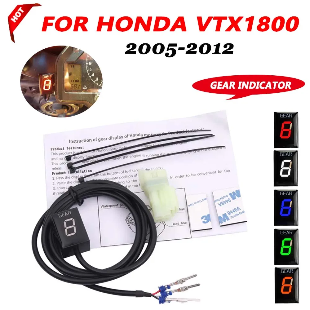 

For Honda VTX1800 VTX 1800 2005 2006 2007 2008 2009 2010 2011 2012 Motorcycle Accessories Gear Indicator Speed Display Meter
