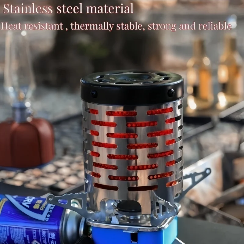 Portable Camping Heating Cover Outdoor Portable Heating Hand Warmer Tent Heating Equipment Stainless Steel Gas Oven Burner