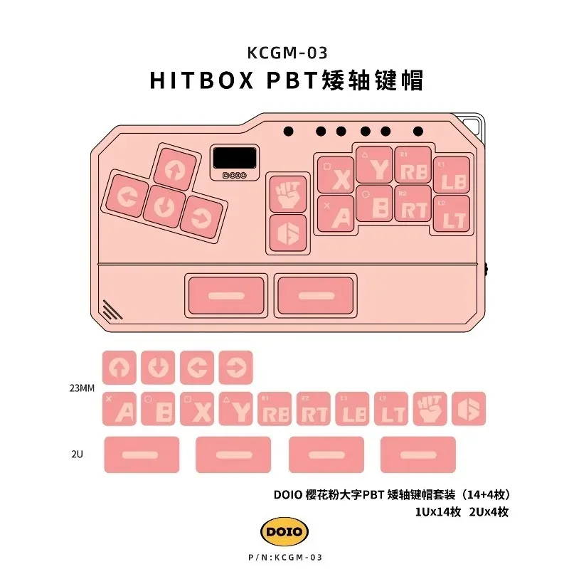 DOIO CGM-03 Mixbox Hitbox Keycap PBT Multi Theme Sublimation Keycaps DIY Doio Keyboard Accessories