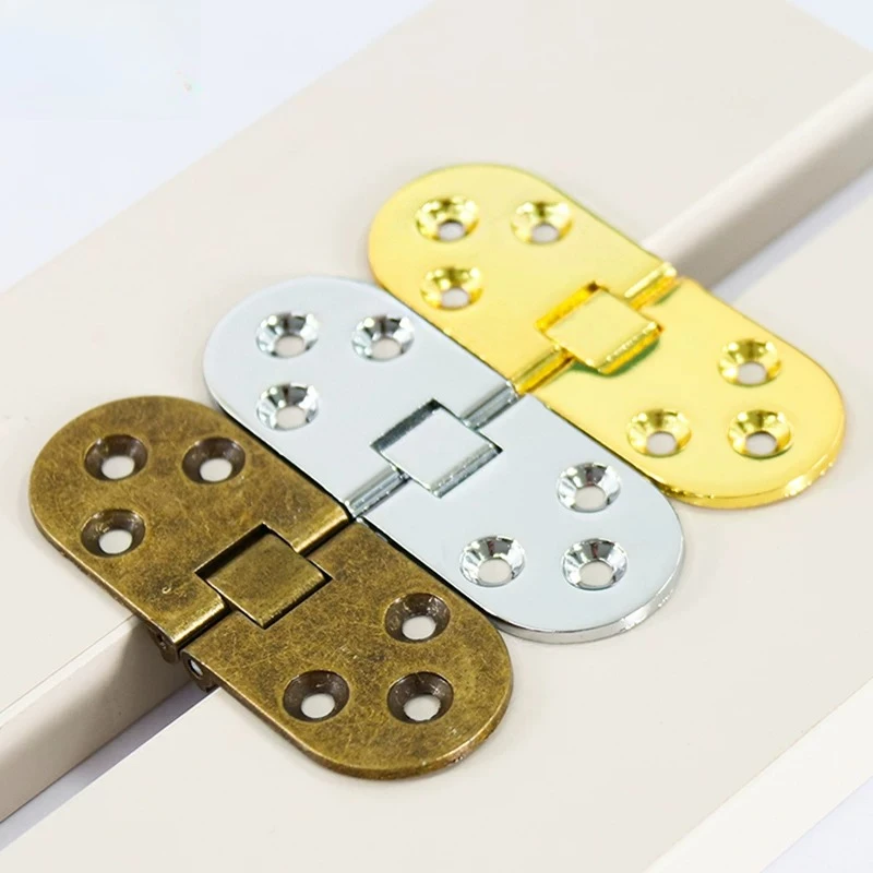 Flip plate hinge folding desktop hinge zinc alloy hardware semi-circular hinge 180-degree outward-opening concealed flat surface