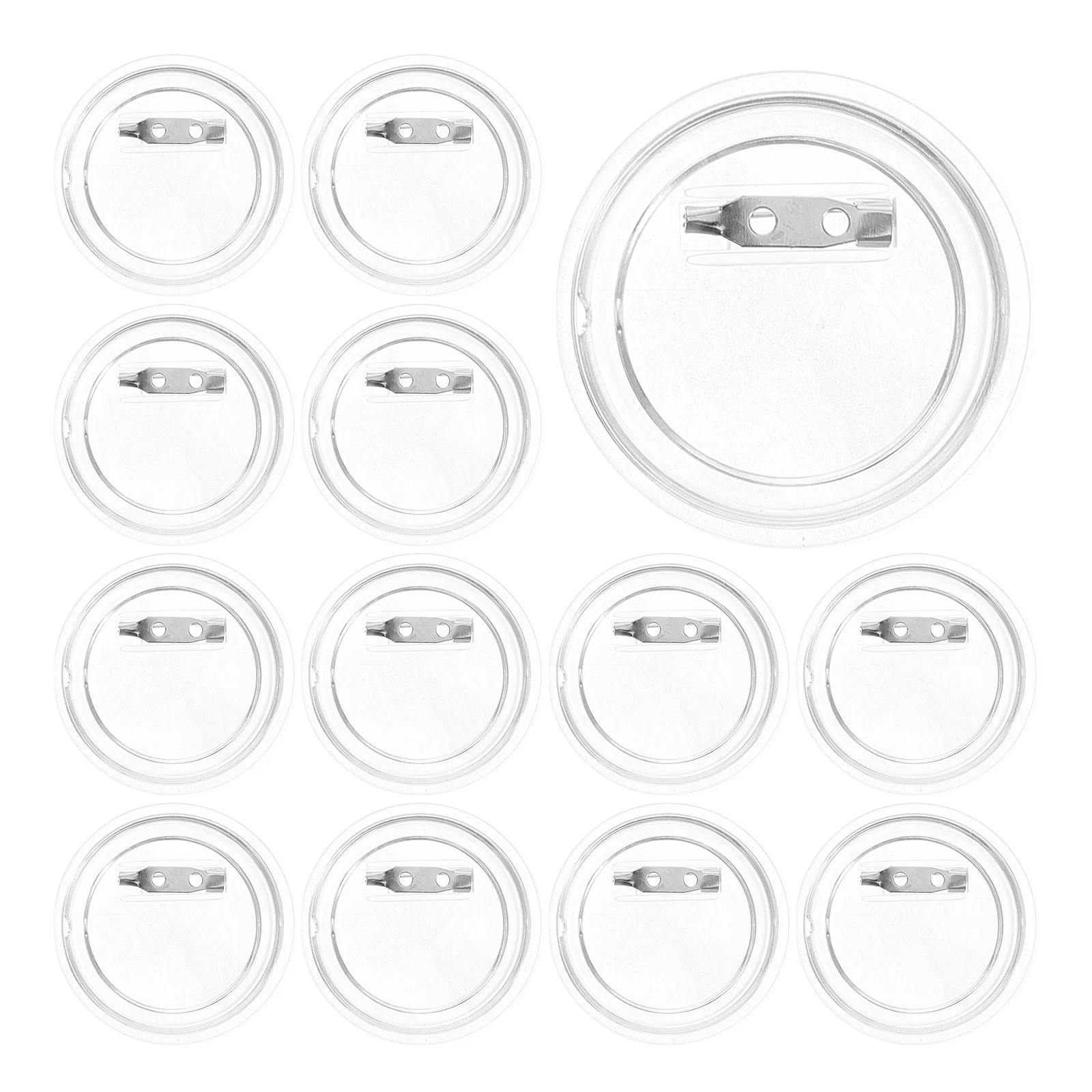 

25Pcs Round Clear Acrylic Button Pin Badges DIY Blank Pin Buttons Craft Supplies Picture Button Pins for Creative Use