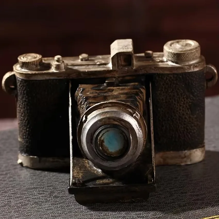 Office Decorations Home Living Room Imitation Chic Bar Mini Antique Vintage Retro Camera Model Display Desktop Resin Crafts