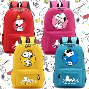 Snoopys Cartoon Dog Merch Schoolbags, great capacity, student backpacks, book bag, school supplies, birthday gifts, boy, girl, child 12 Main Sales Snoopy Backpack - №7