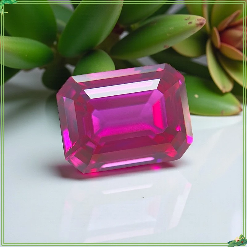 

Hot Pink Lab Grown Sapphire Emeralds Cut Loose Gemstone For Jewelry DIY Making Selectable AGL Certificate
