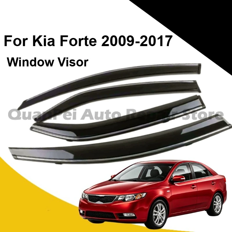 For Kia Forte 2009-2017 Plastic Trim Rain Visor Wind Deflector Car Modified Styling Parts
