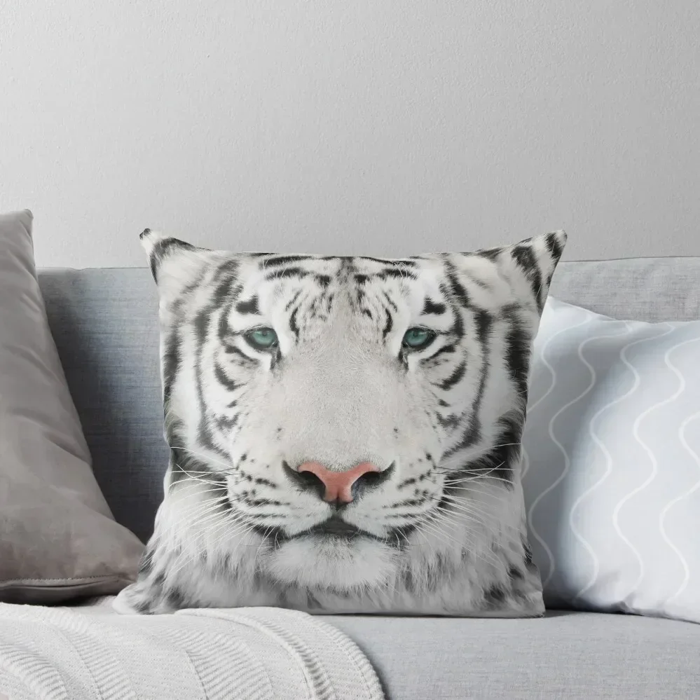 

White Tiger Head Throw Pillow Marble Cushion Cover Christmas Pillow Cases Decorative Cushion Cover pillow