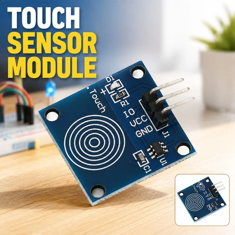 TTP223 Touch‑sensor Module Single‑channel Tactile Switch Unit MCP4725 I2C DAC Breakout Board 12‑bit  Digital‑to‑analog