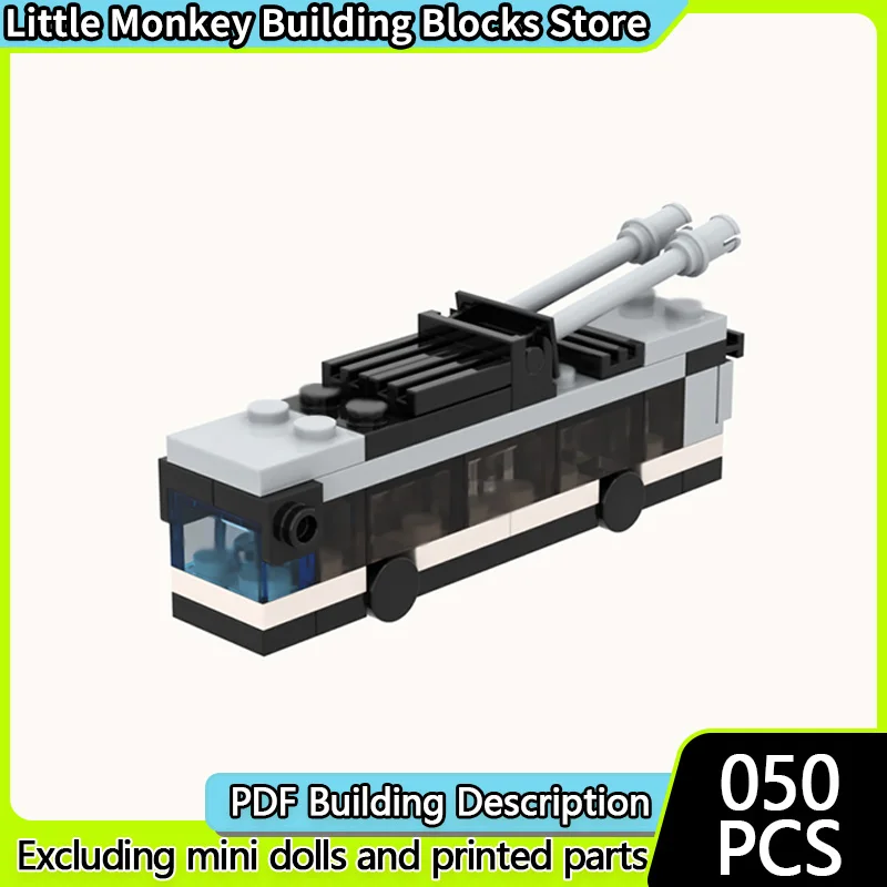 

City Car Model MOC Building Bricks City Trolleybus Modular Technology Children Holiday Gifts Assemble Toys Suit