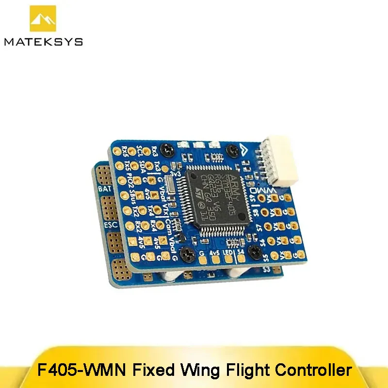 

Matek F405-WMN Fixed Wing Flight Controller, STM32F405 ICM42688P OSD Blackbox 2-6S Dual Camera for RC FPV Drone