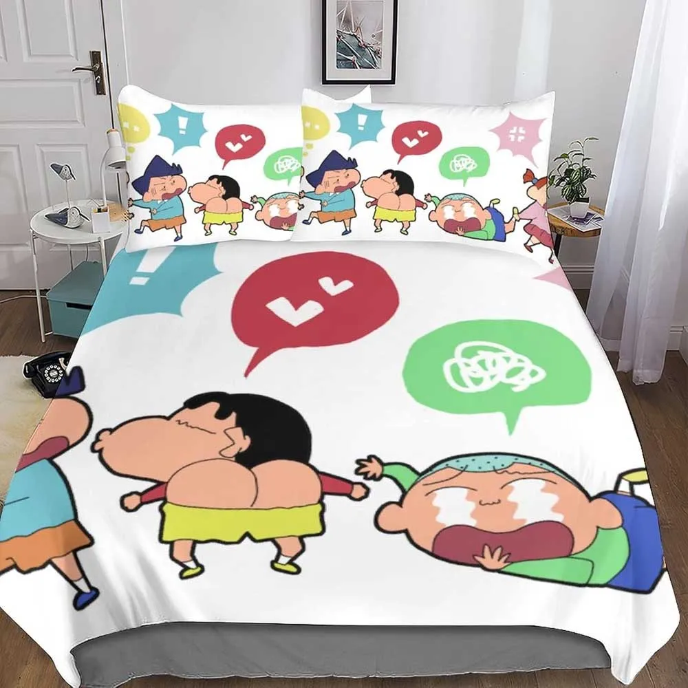Exquisite S-Shin-chans Wallpaper Anime Digital Printing Bedding Set Duvet Cover Comforter Bed Youth Kids Girl Boys Gift