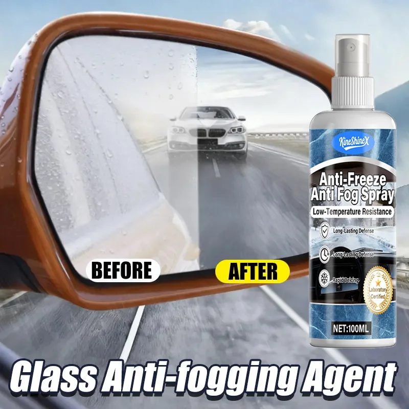 Glass Anti Fog Spray, Car Anti Fog Windshield Defogger Prevent Fogging Anti-Fog & Mist & Water Repellent for Windscreen, Mirror