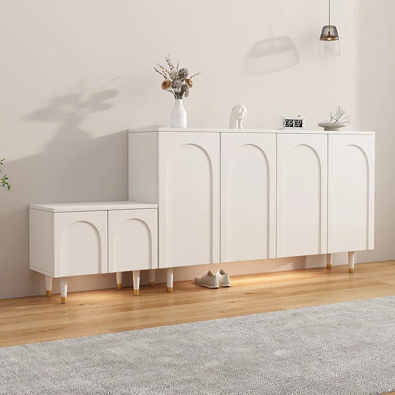 Furniture for small-sized apartments Household Door, Wabi-Sabi Inspired Foyer Cabinet for Modern Simple Balcony
