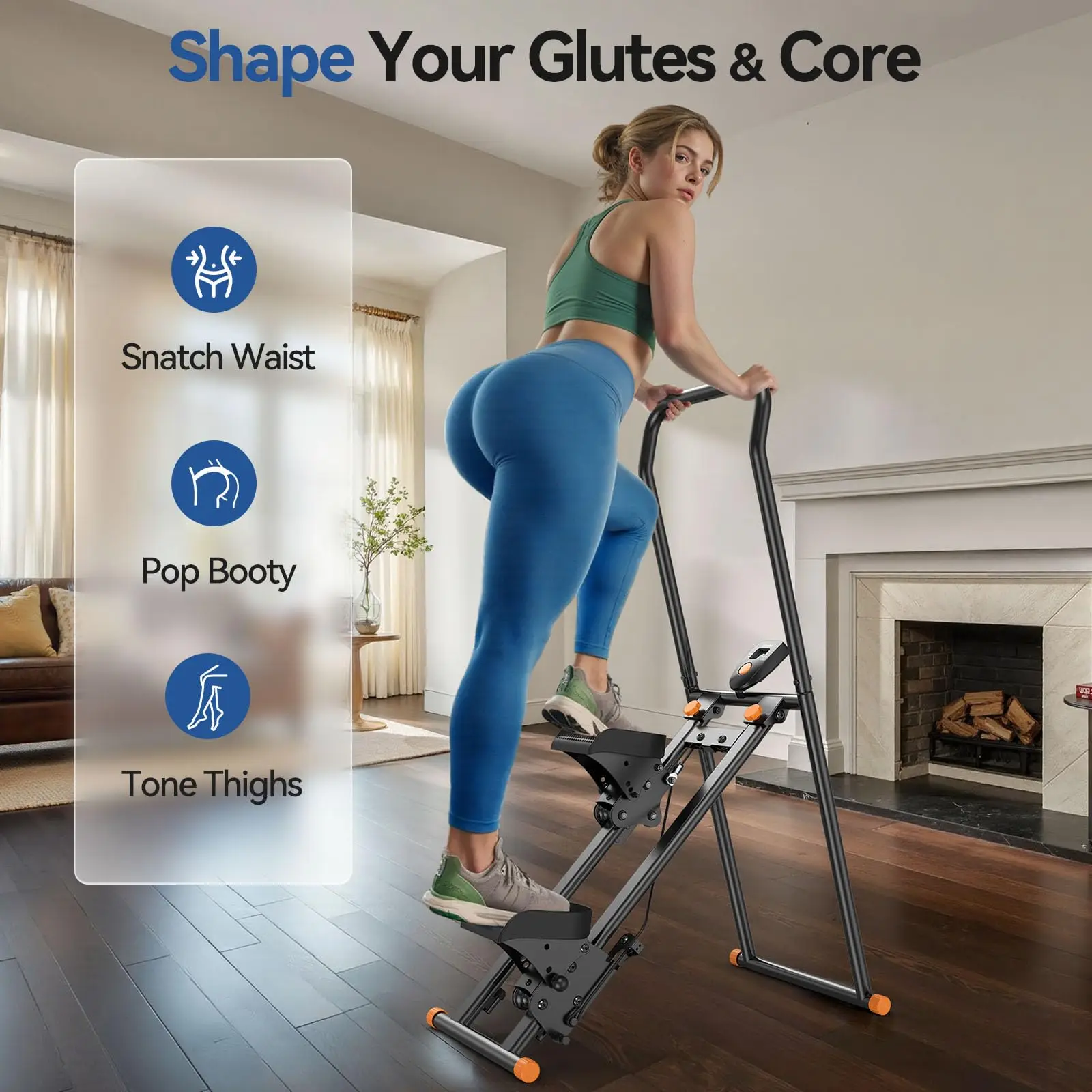 Steppers for Exercise at Home, Stair Stepper with Handlebar, Stair Climber, Stair Master with 300LBS Loading Capacity