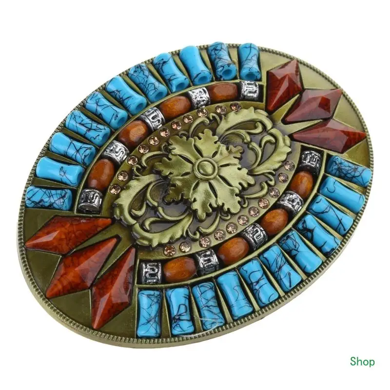 Dropship Cowboy Carved Belt Buckle Metal Ethnic Personality Buckle for DIY Belt