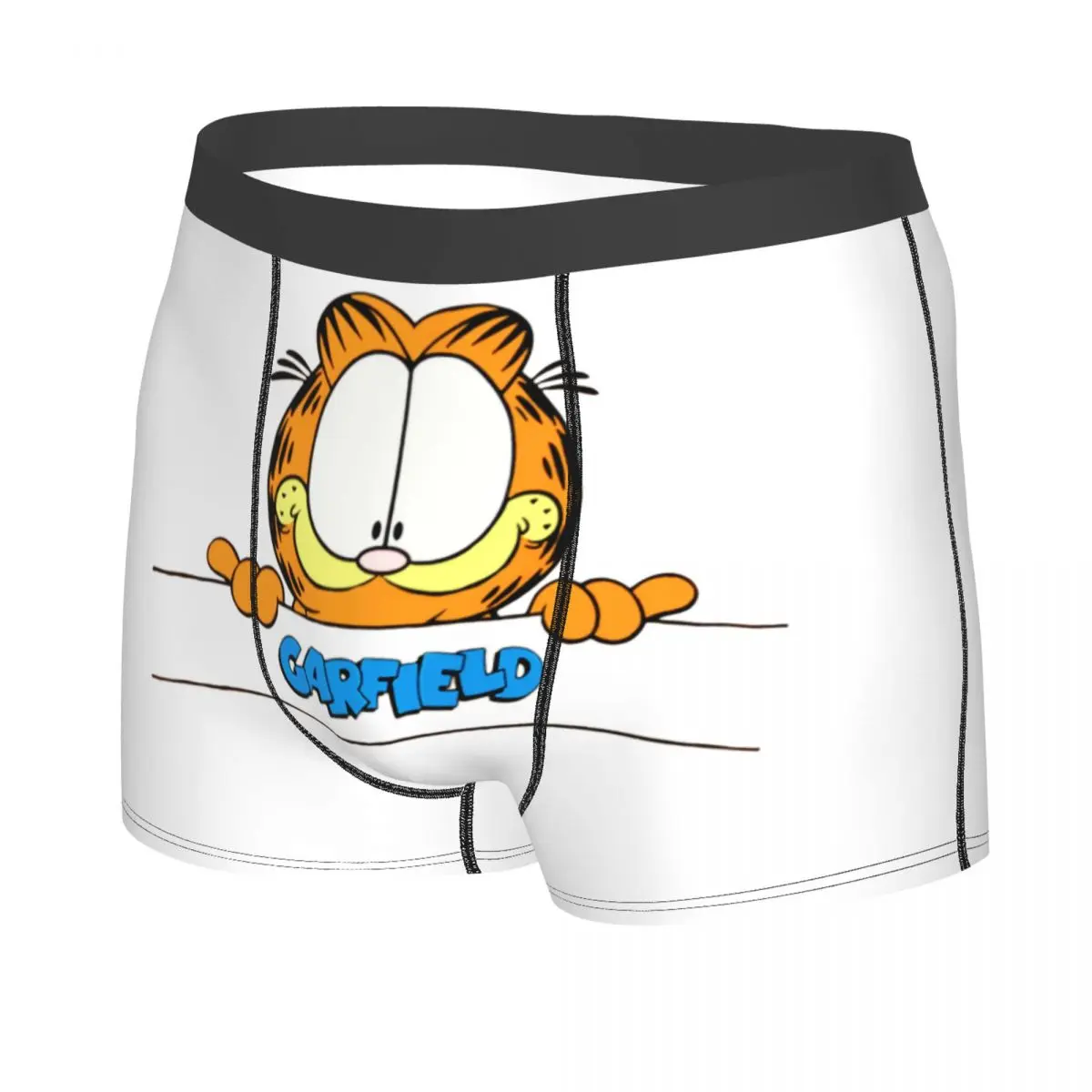 Custom Vintage Garfields Boxer Shorts For Men 3D Print Lovely Cat Underwear Panties Briefs Breathable Underpants