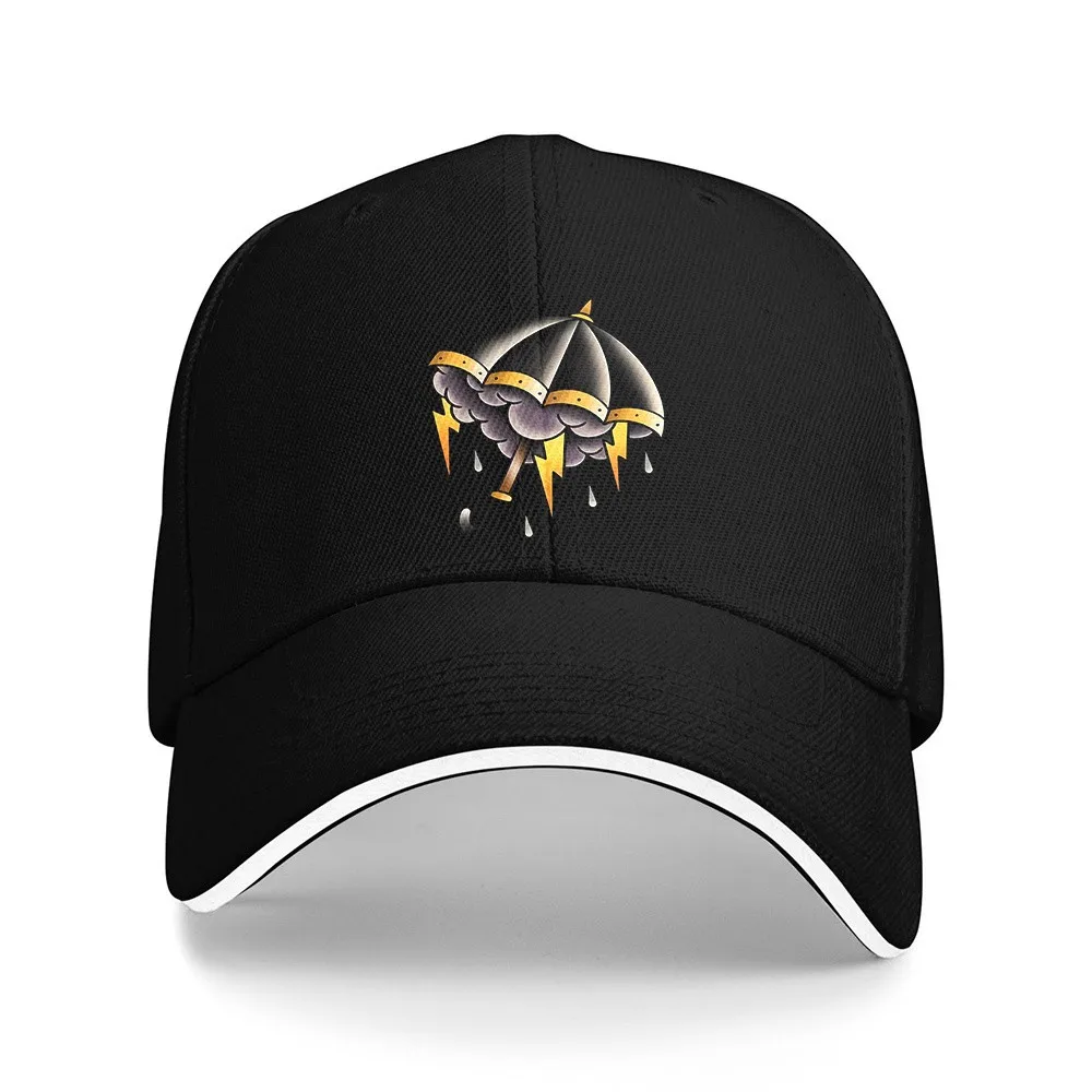 Melting Umbrella Lightning Tattoo Baseball Cap Unisex Polyester Adjustable Outdoor Casual Hat
