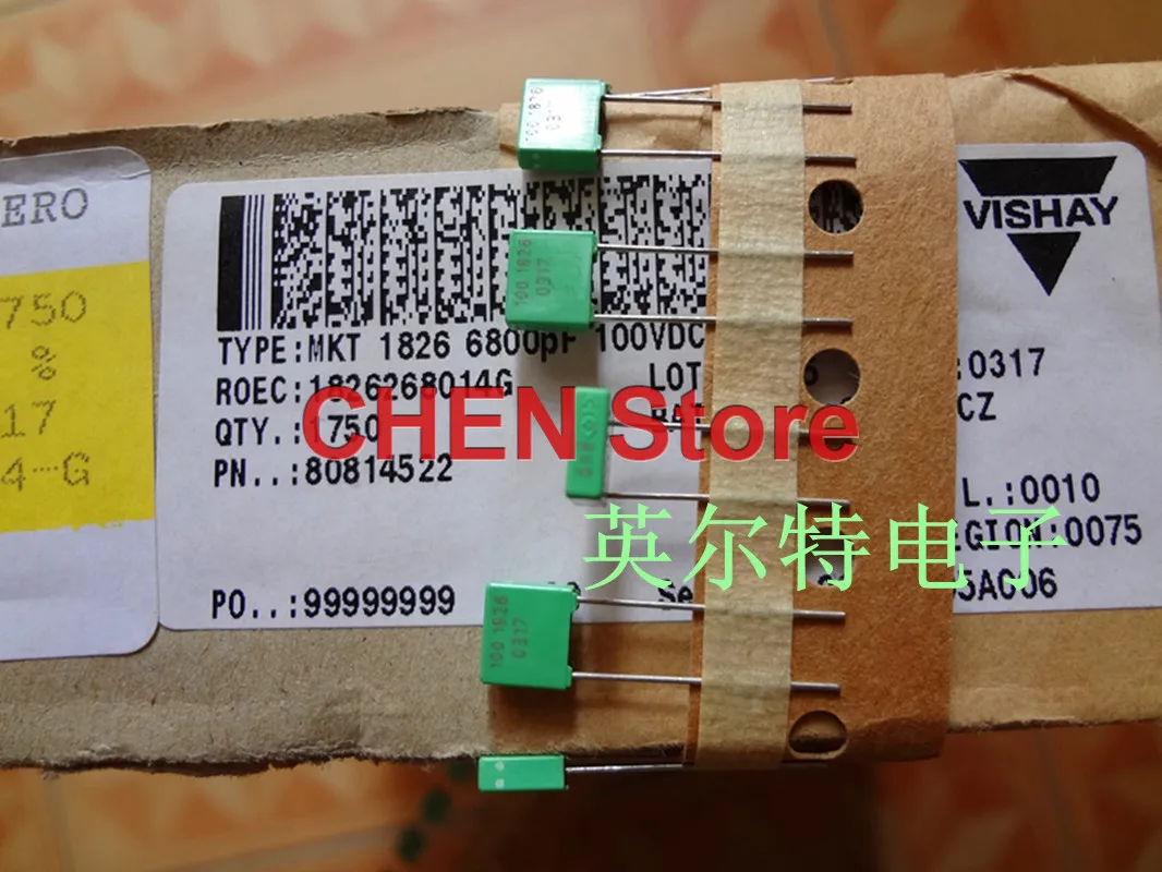 

20PCS/50PCS ERO MKT1826 682/100V P5MM green Audio film capacitor ERO1826 6800pF/100V Copper MKT 1826 0.0068UF 100V 6N8 6800P 682