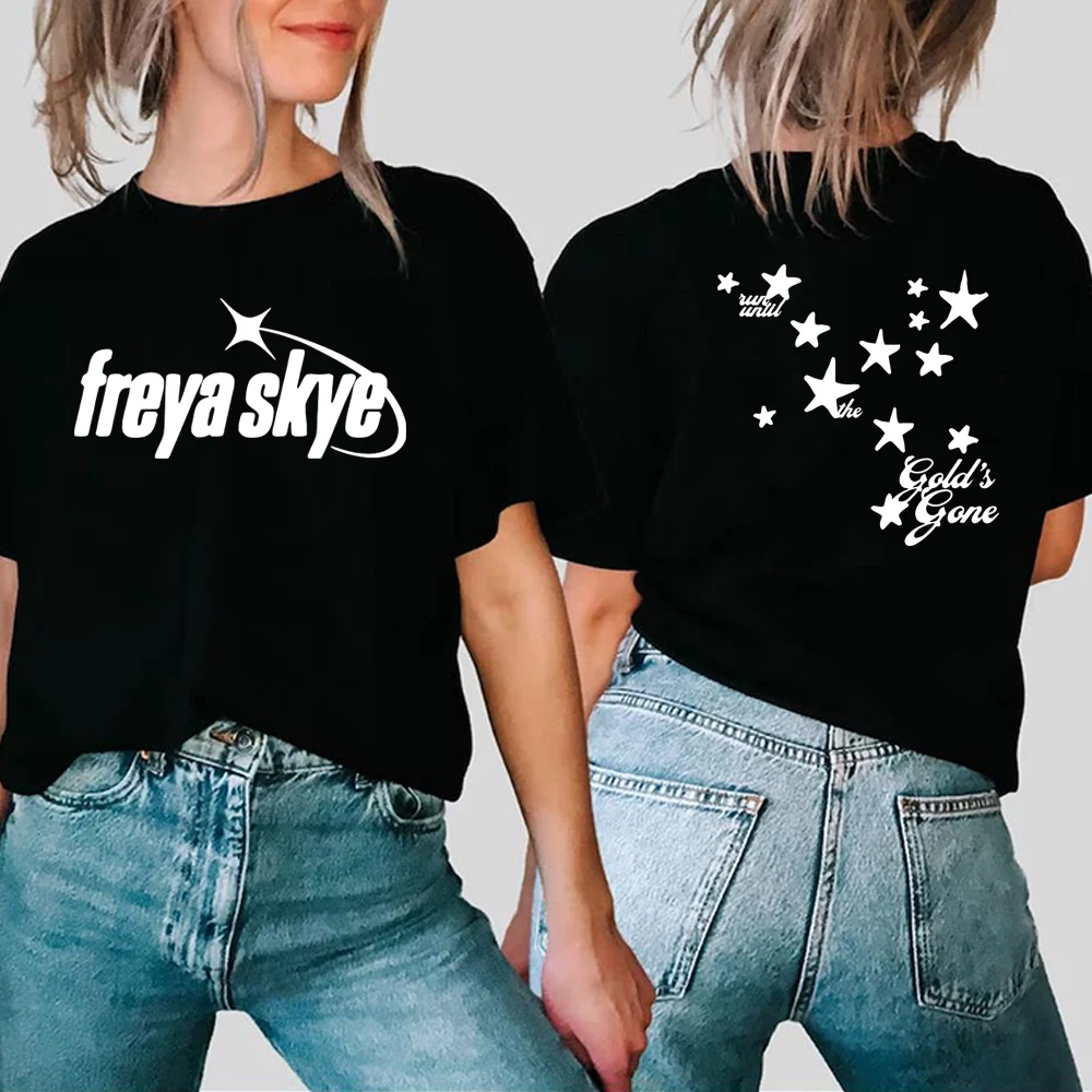 Freya Skye Golds Gone T-shirt Vintage Tour Two Sides Printed Tshirt Descendants Zombies Worlds Collide Tshirt Unisex Music Tops