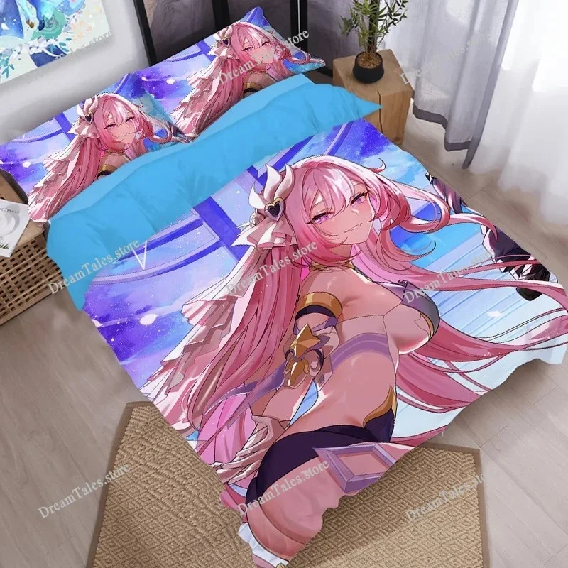 

Anime Elysia Bedding Sets Japanese Anime Two-dimensional Girl Duvet Cover Set Kawaii Sexy Girl Quilt Cover Home Textileextile
