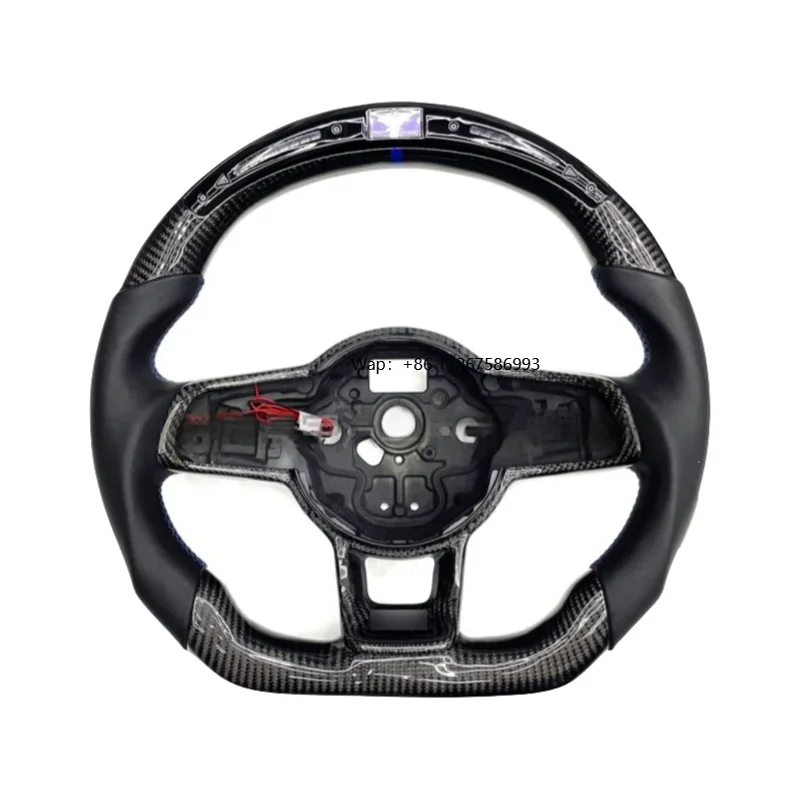 

High Performance Carbon Fiber Steering Wheel for Compact Sports Cars GTI R Line Models Custom Texture Anti Slip Grip