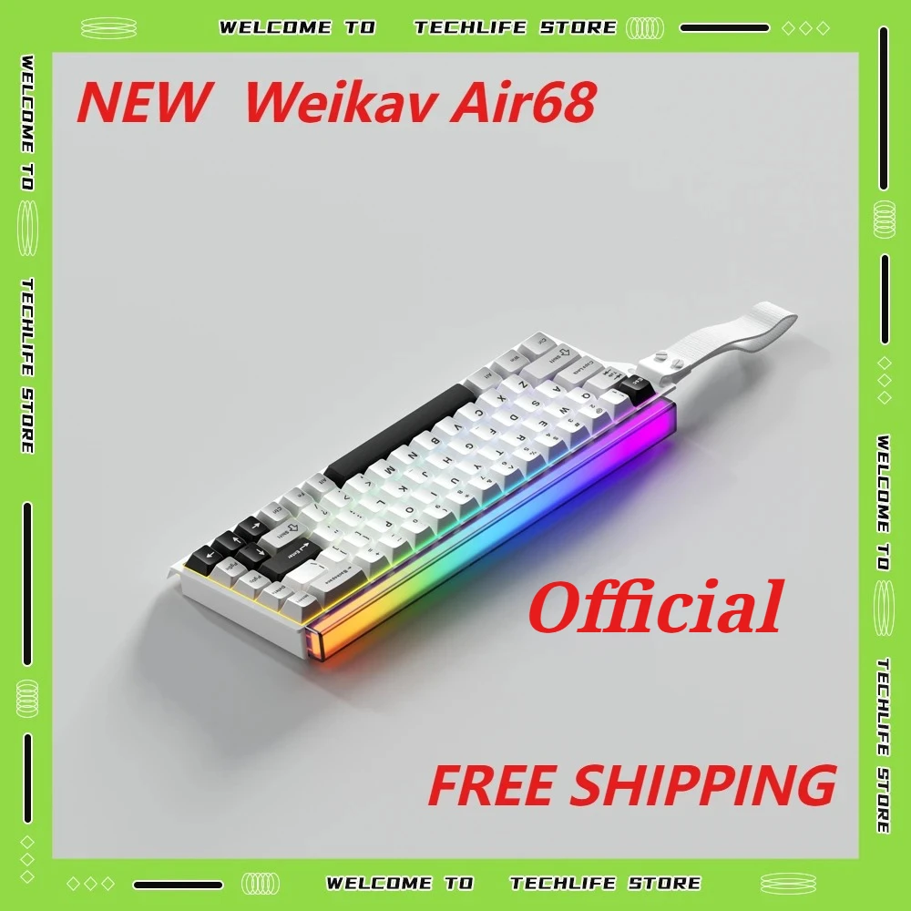 

Weikav Air68 Hot Swap Gasket Mount Wireless Mechanical Keyboard 65 Percent Layout Tri Mode Bluetooth RGB Gaming Peripherals