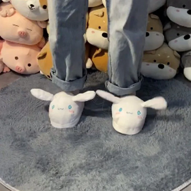 Creative Sanrioeds Slippers Movable Ears Cinnamoroll Creative Cute Home All-Match Indoor Slippers