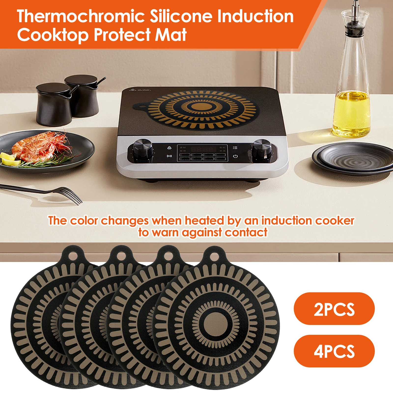 Stove Top Cover Heat Resistant Hob Mats Induction Hob Mats with Colour Changing Designs Thick Hob Covers Cooking Hob Mats