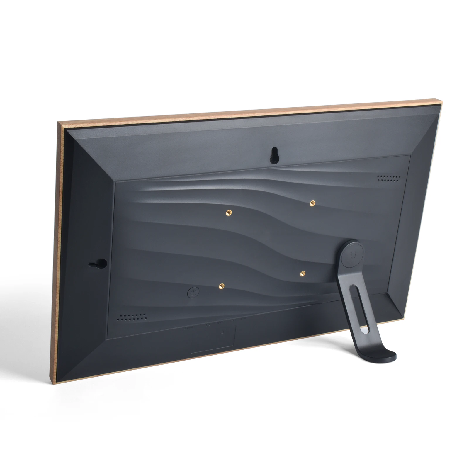 Wood 15.66 Inch Custom Mold Customizable Touch Screen Motion Sensor Wi-Fi Photo/Video Frame Clock MP3 Video Playback Premium