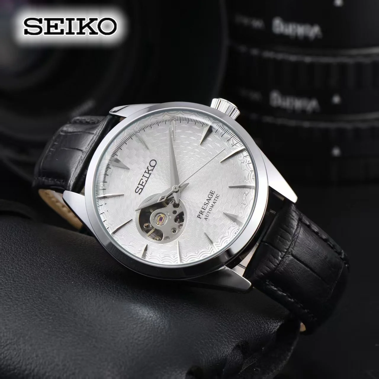 Reloj Seiko Unisex Impermeable en Cuero