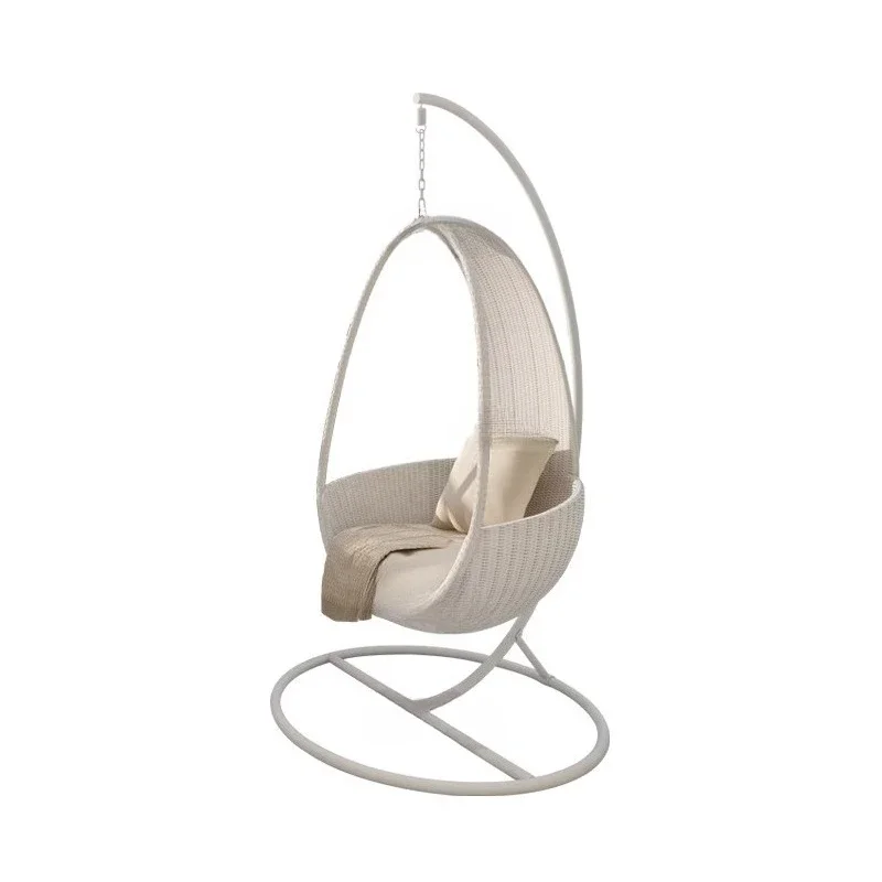 Hanging Basket Rattan Chair Lazy Hanging Chair Indoor Hammock Household Rocking Swing Cradle Single Bird's Nest Chair