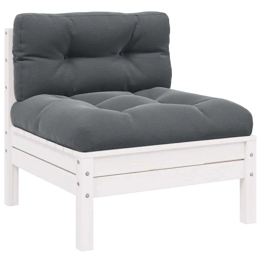 #Pinewood Patio Middle Sofa Cushions Modular Outdoor Garden Lounge Durable Seat