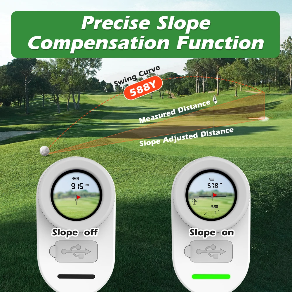 Nohawk 1300 Yards Golf Rangefinder with Slope Compensation Range Finder with Flag Locking Vibration 6X Magnification Monocular