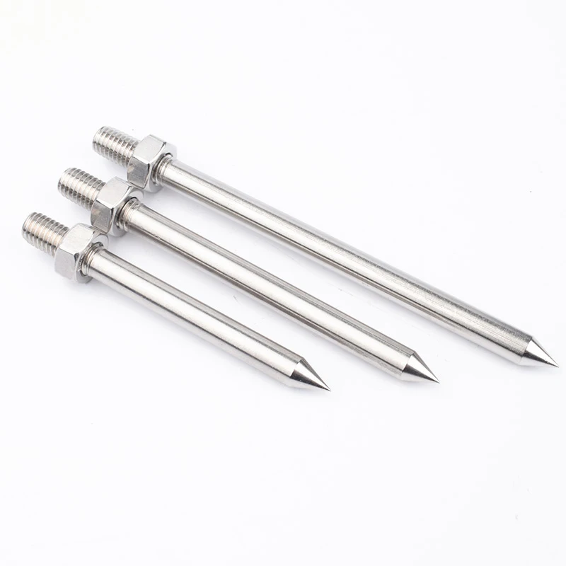 1-20Set PVC Pipe Clamp Steel Nails M6 M8 M10 M12 M14 M16 304 Stainless Steel Straight Rod Bolts Tube Clamp Nail Length:25-500mm