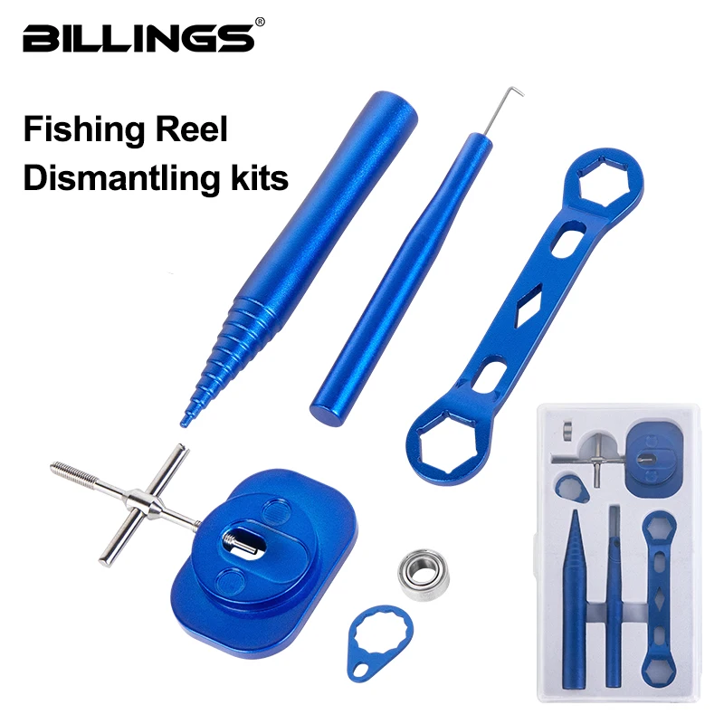 Kit de Herramientas DIY para Reparación de Carretes de Pesca: Extractor de Rodamientos y Pasadores para Carretes de Spinning y Baitcasting, Llave para Desmontar Bobinas, Herramienta de Mantenimiento de Carretes
