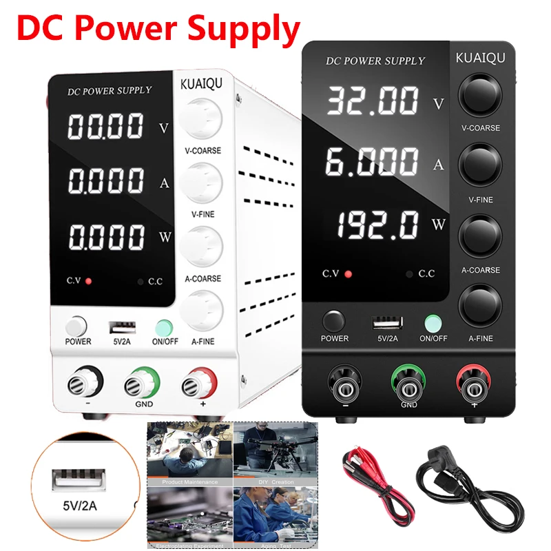 

32V Adjustable DC Regulated Power Supply Laboratory 4-digit LED Display Vertical 4-knob Regulated Mobile Phone Computer Repair