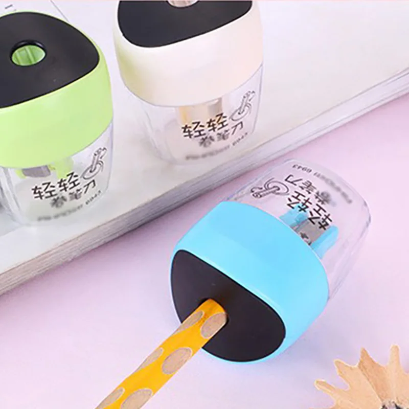 Multicolor Pencil Sharpener Effortless Rotation Pencil Sharpener Single Hole Pencils Cutter School Student Supplies
