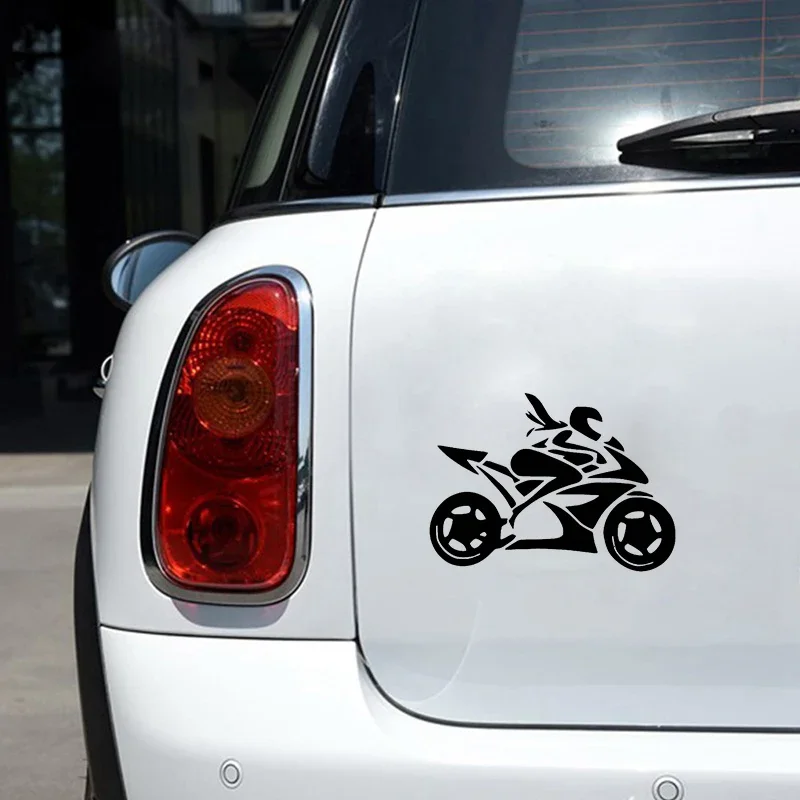 Car Sticker Girl Motorcycle Rider Decals Stickers on Car Reflective Motorcycle Waterproof and Sunscreen Car Styling,20cm*15cm