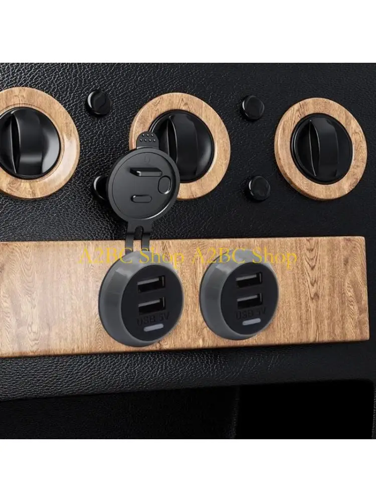 

A2BC Двойная USB-разъемная розетка для автомобильного зарядного устройства, двухпортовое быстрое автомобильное зарядное 12 В-24