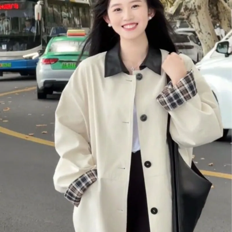 

2025 New Autumn/Winter Casual Women's Coat Long Sleeve Solid Color Fashion Versatile Coat