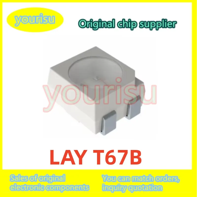 100-10 unids/lote Original LAY T67B LAY T67B-T2V1-1-1 + U2V2-45 3528 cuatro patas rojo y amarillo dos colores ultra-alto brillante LED coche