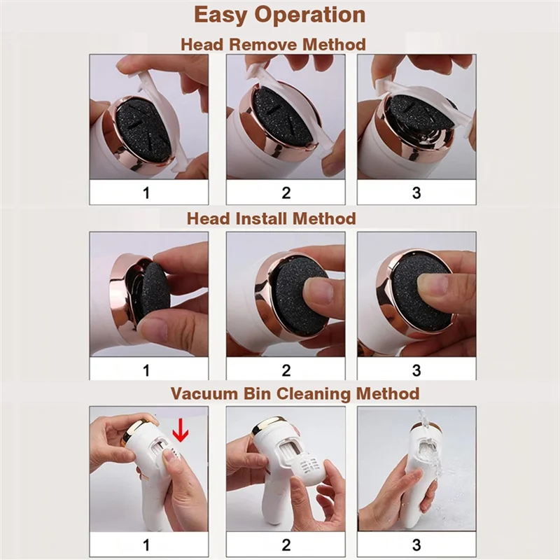 

Electric Callus Remover For Feet Portable Pedicure Kit Rechargeable Waterproof Foot File Foot Care Deadskin Removera83x