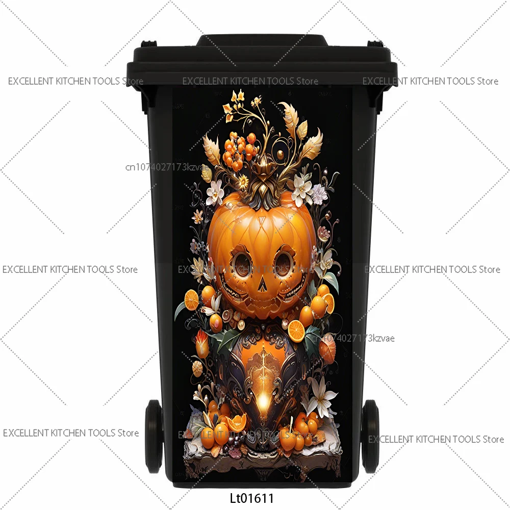 New creative trash can stickers Wall stickers, home stickers, PVC waterproof stickers, Halloween atmosphere