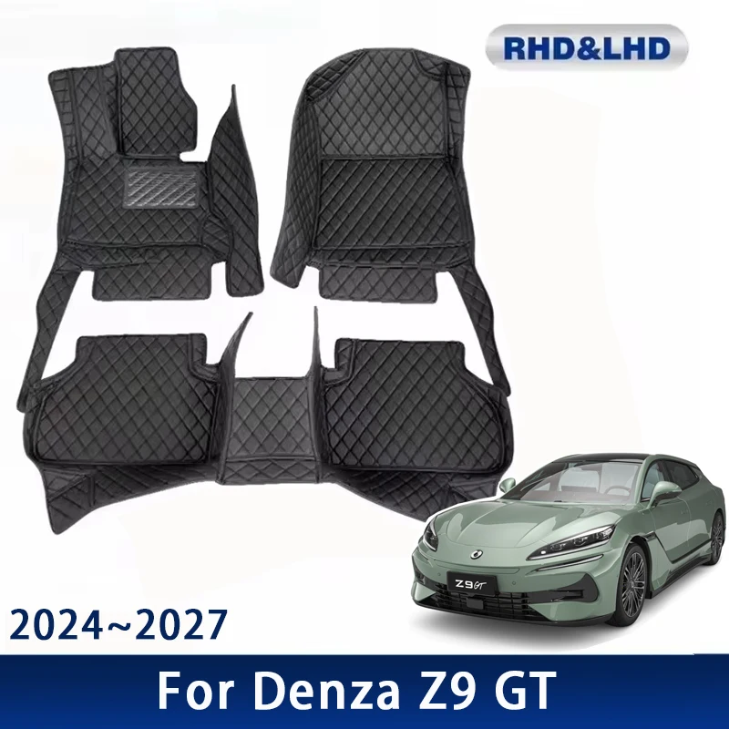 

Автомобильные коврики для Denza Z9 GT EV PHEV 2024 2025 2026 2027 Водонепроницаемые автомобильные подушечки для ног на заказ, аксессуары для интерьера