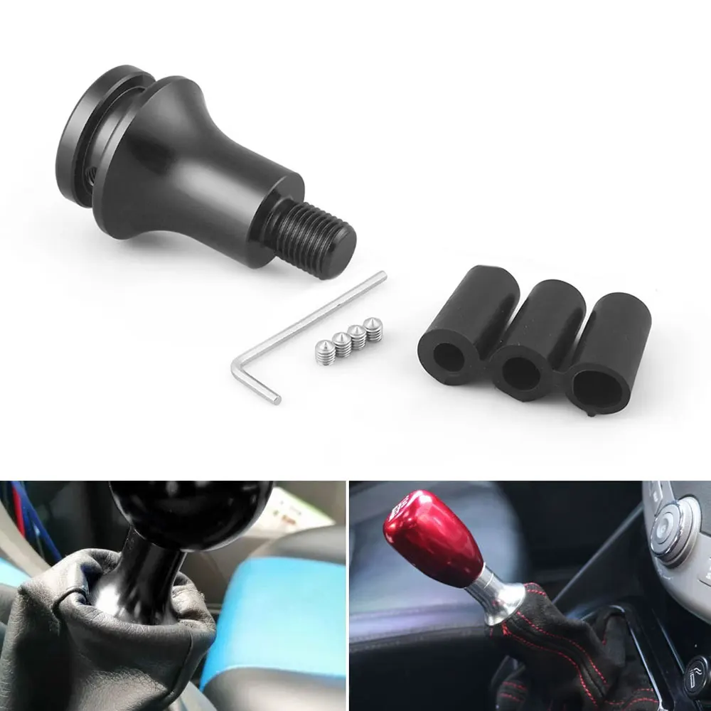 1 Set Auto Accessories Universal Car M12x1.25 Thread Gear Shift Knob Adapter Aluminum Alloy Manual Shifter Stick Lever Connector
