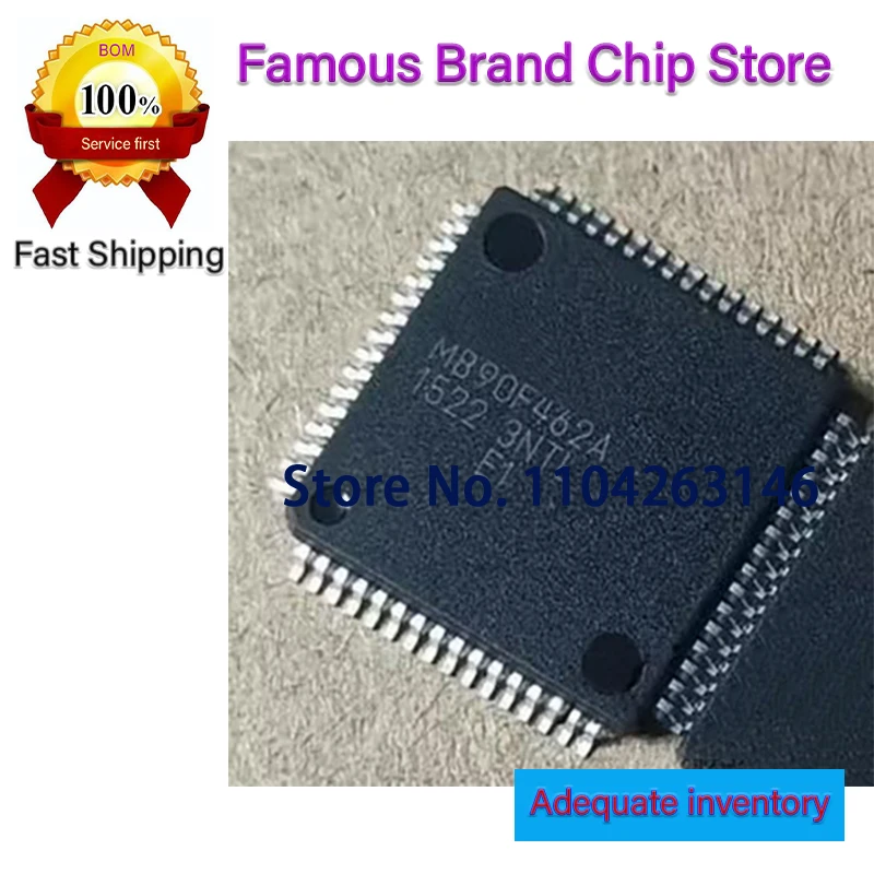 MB90F462APMC QFP64 MB90F462A  NEW Original 5PCS/lot