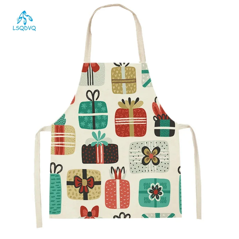 Cute Gifts Pattern Sleeveless Kitchen Aprons Home Decor Baki