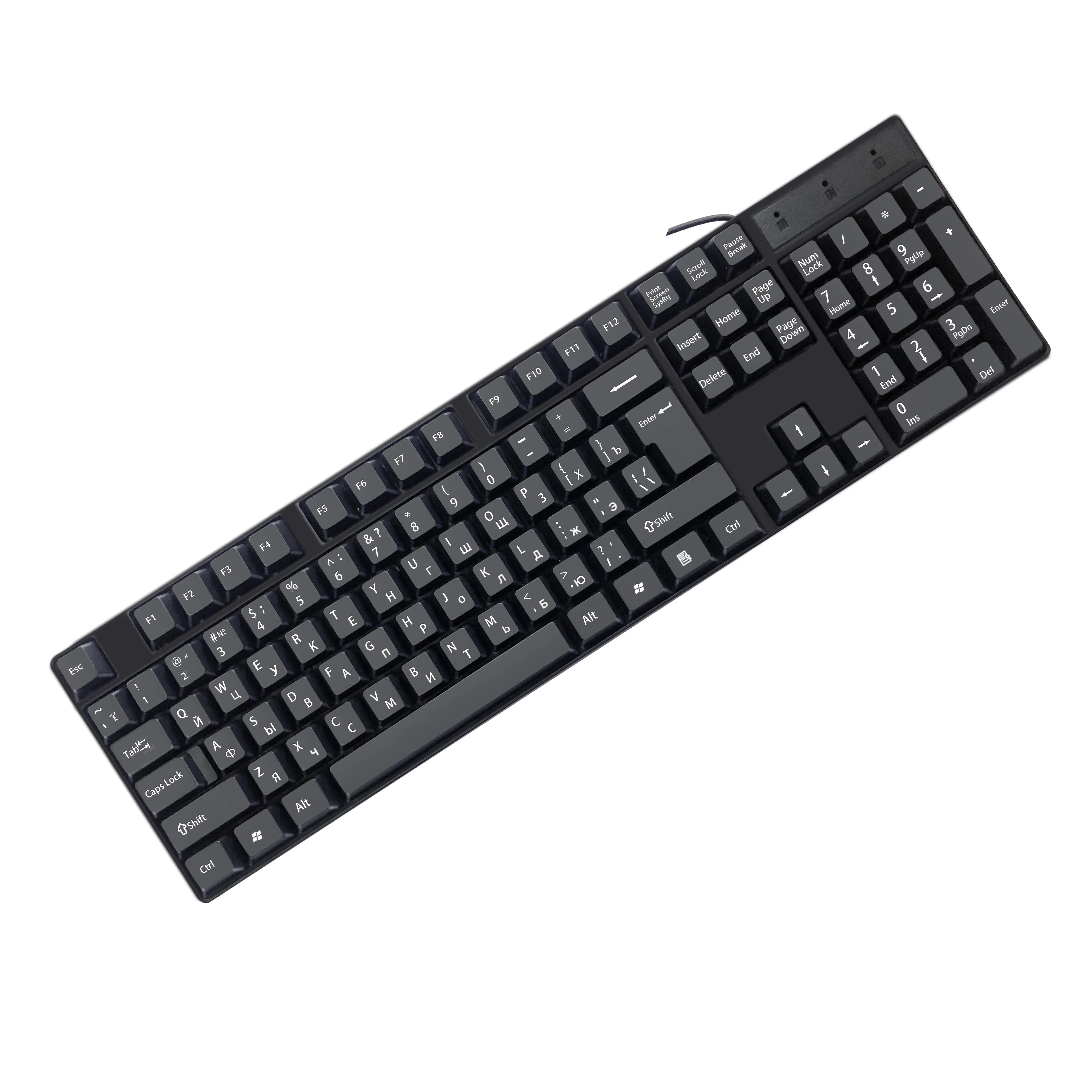 K1800 Russian Language Wired Silent Office Keyboard Small Language Version Quiet Typing for Business Environment