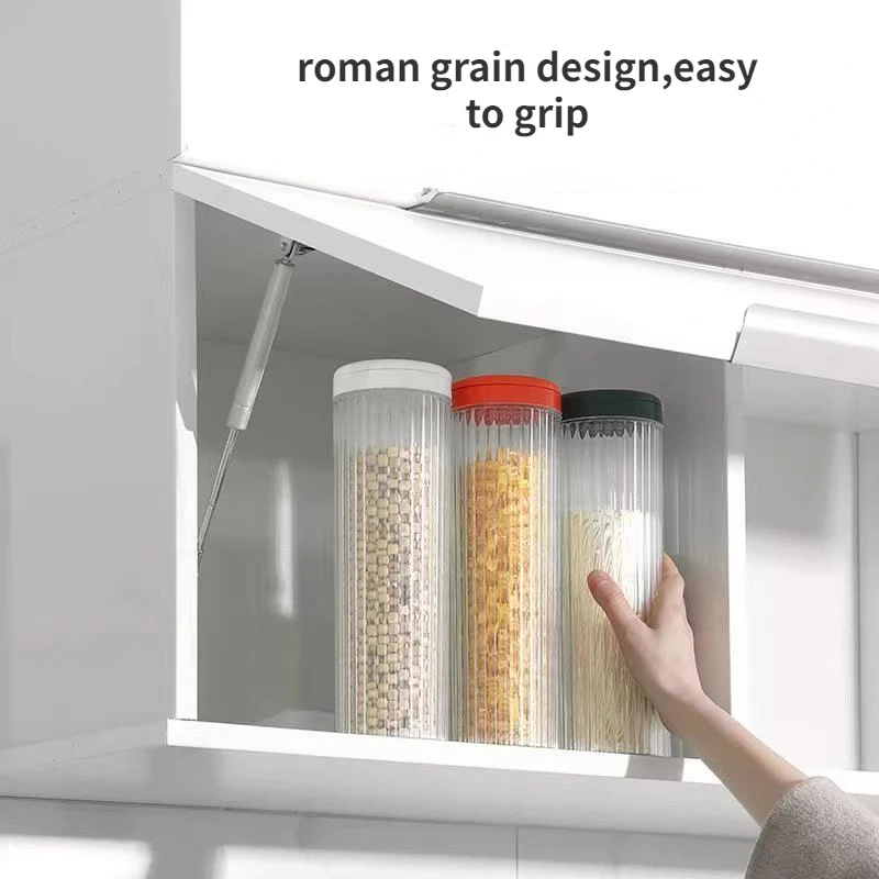 

Spaghetti Containers Grain Storage Bottle, Tea Jar Sealed Coffee Jars PET material Airtight Food Storage Box, Home Organizer