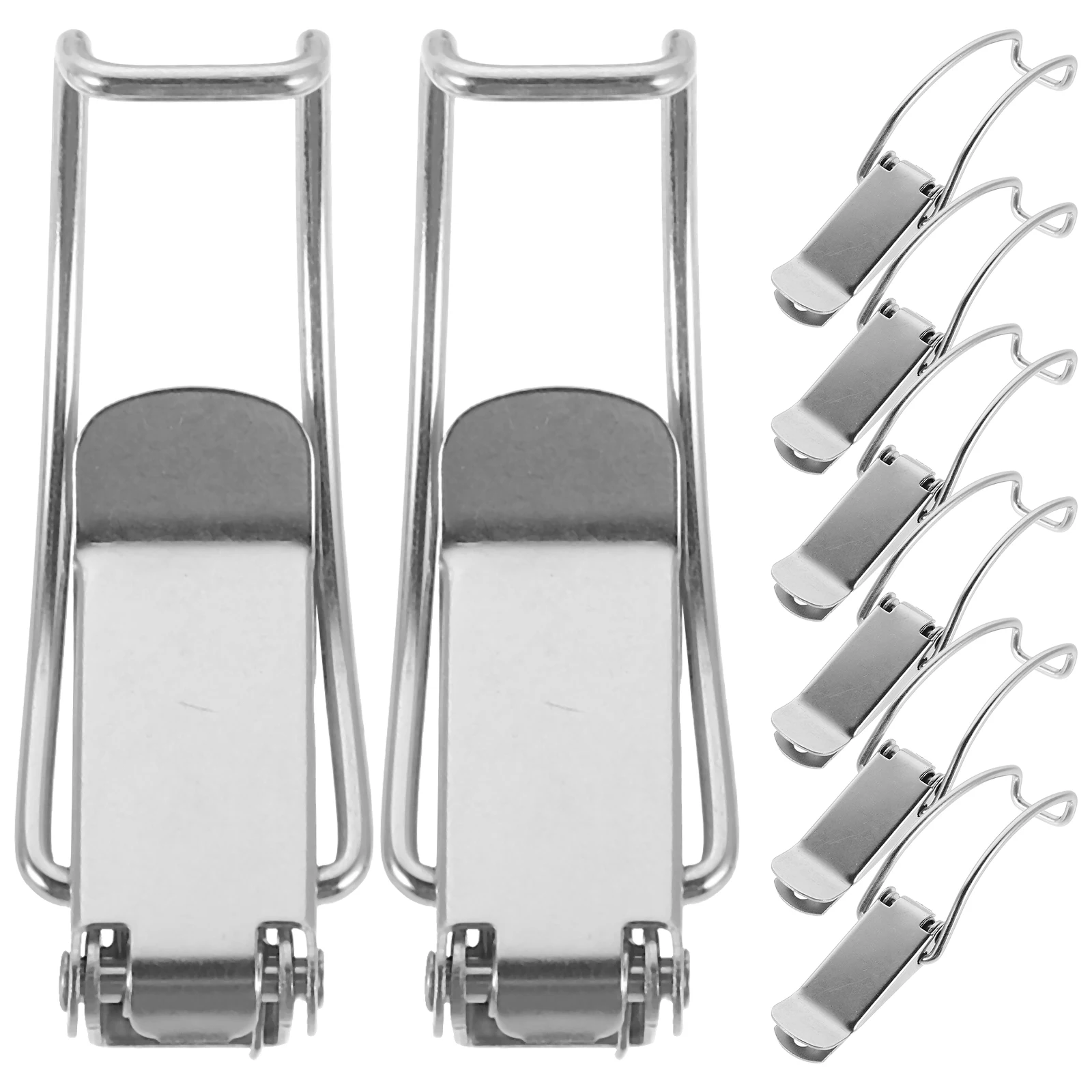 

8pcs Spring Buckle Locks For Sealed Containers Heavy Duty Metal Latch Spring Loaded Toggle Locks For Thermal Buckets Lunch Boxes